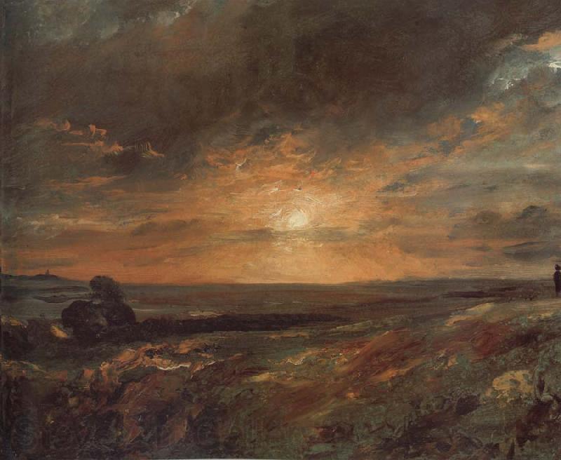 John Constable Hampsted Heath,looking towards Harrow at sunset 9August 1823 Norge oil painting art